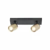 Sale Freelight Spot pour plafond Razza, noir/or, longueur 38 cm, à 2 lampes.
