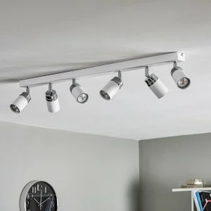 Clearance Luminex Spot pour plafond Reno, à 6 lampes, blanc/chromé