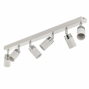 Clearance Luminex Spot pour plafond Reno, à 6 lampes, blanc/chromé