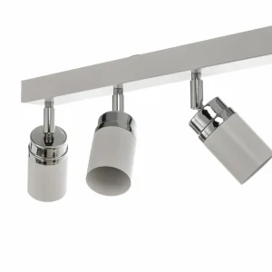 Clearance Luminex Spot pour plafond Reno, à 6 lampes, blanc/chromé