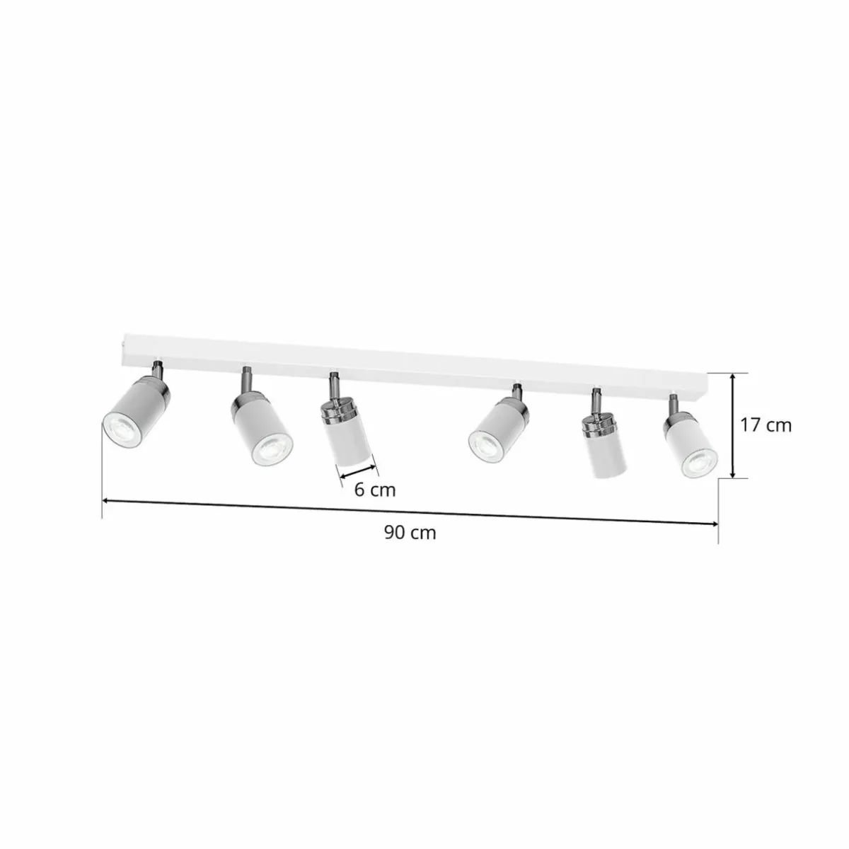 spot_pour_plafond_reno___lampes_blancchrom_6.webp Clearance Luminex Spot pour plafond Reno, à 6 lampes, blanc/chromé
