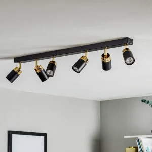 Cheap Luminex Spot pour plafond Reno, à 6 lampes, noir/doré