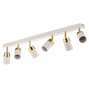 Shop Luminex Spot pour plafond Rondo blanc/or à 6 lampes