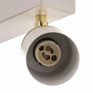 Shop Luminex Spot pour plafond Rondo blanc/or à 6 lampes
