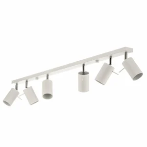 Store SOLLUX LIGHTING Spot pour plafond Round blanc, 6 lampes, linéaire