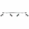 Store SOLLUX LIGHTING Spot pour plafond Round, chromé, à 4 lampes Linear