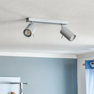 Outlet SOLLUX LIGHTING Spot pour plafond Round gris à deux lampes