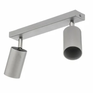 Outlet SOLLUX LIGHTING Spot pour plafond Round gris à deux lampes