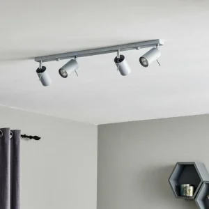 Fashion SOLLUX LIGHTING Spot pour plafond Round gris, 4 lampes linéaire