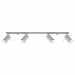 Fashion SOLLUX LIGHTING Spot pour plafond Round gris, 4 lampes linéaire