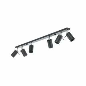 Hot SOLLUX LIGHTING Spot pour plafond Round noir, 6 lampes, linéaire