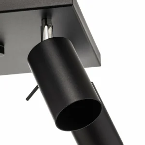 New SOLLUX LIGHTING Spot pour plafond Round noir carré, 4 lampes
