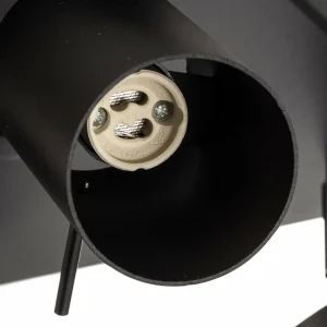 New SOLLUX LIGHTING Spot pour plafond Round noir carré, 4 lampes