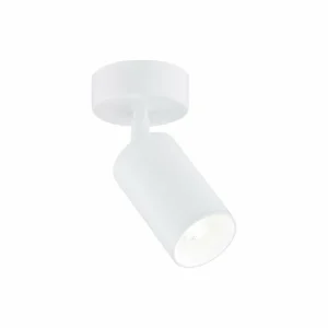 Hot Argon Spot pour plafond Sado, blanc, acier, ajustable, 1 lampe ronde