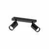 Cheap Argon Spot pour plafond Sado, noir, acier, ajustable, à 2 lampes