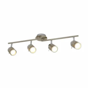 Online Searchlight Spot pour plafond Samson, argenté, métal, 4 lampes, IP44