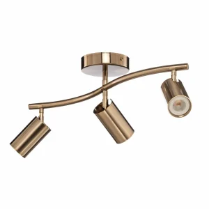 Best Lucea Spot pour plafond Spotte, laiton ancien, 3 lampes