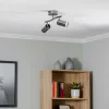 Flash Sale Lucea Spot pour plafond Spotte, noir-chromé, à 2 lampes