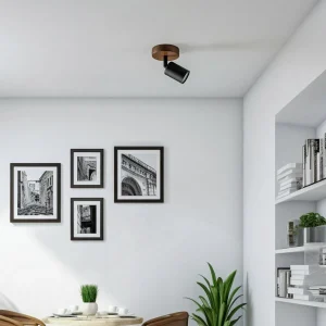 Fashion TK Lighting Spot pour plafond Subrin, noyer, à 1 lampe