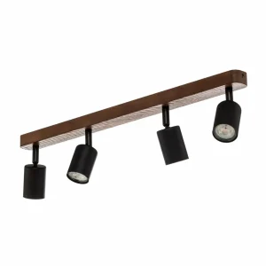 Shop TK Lighting Spot pour plafond Subrin, noyer, à 4 lampes