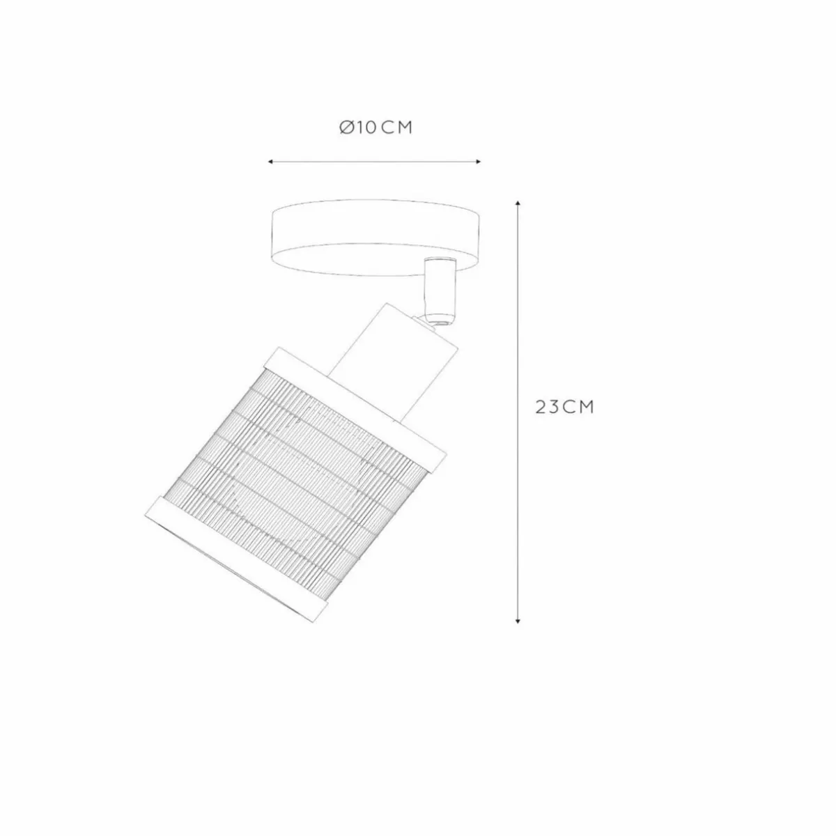 Flash Sale Lucide Spot pour plafond Tagalog en bambou, à 1 lampe