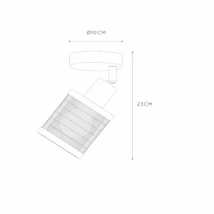 Flash Sale Lucide Spot pour plafond Tagalog en bambou, à 1 lampe