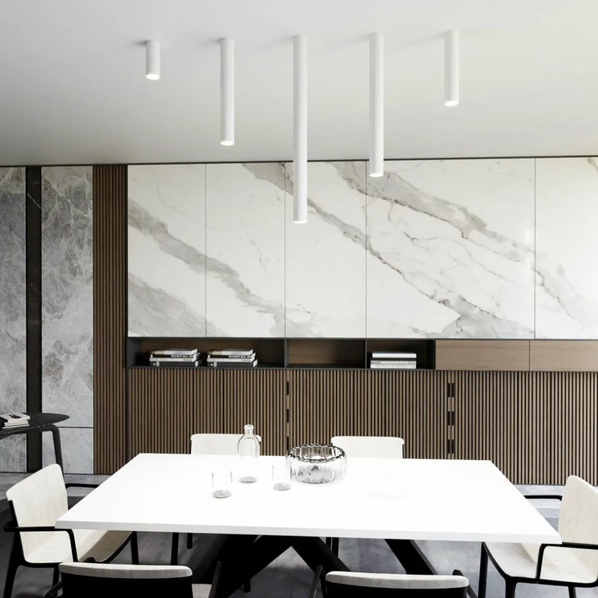 spot_pour_plafond_tecno_l_acier_gu_hauteur__cm_blanc_1.webp Fashion EMIBIG LIGHTING Spot pour plafond Tecno 1L, acier, GU10, hauteur 45 cm, blanc