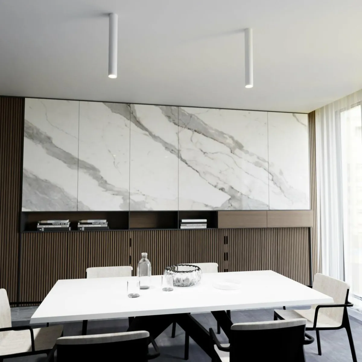 spot_pour_plafond_tecno_l_acier_gu_hauteur__cm_blanc_2.webp Fashion EMIBIG LIGHTING Spot pour plafond Tecno 1L, acier, GU10, hauteur 45 cm, blanc