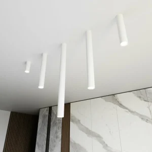 Hot EMIBIG LIGHTING Spot pour plafond Tecno 1M, acier, GU10, hauteur 30 cm, blanc