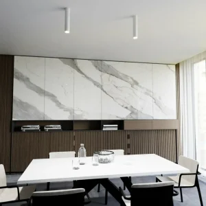 Hot EMIBIG LIGHTING Spot pour plafond Tecno 1M, acier, GU10, hauteur 30 cm, blanc