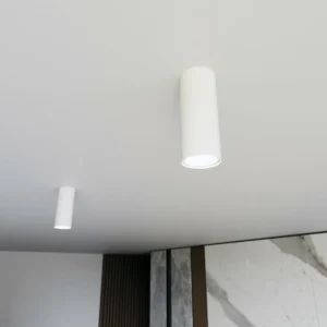 Shop EMIBIG LIGHTING Spot pour plafond Tecno 1S, acier, GU10, hauteur 15 cm, blanc