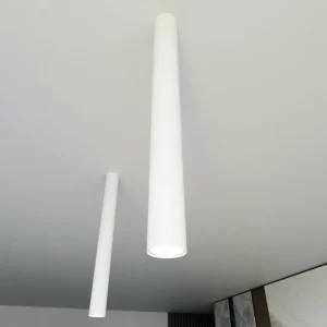 Best Sale EMIBIG LIGHTING Spot pour plafond Tecno 1XL, acier, GU10, hauteur 60 cm, blanc