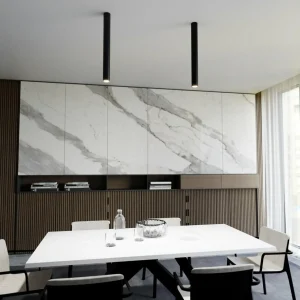 New EMIBIG LIGHTING Spot pour plafond Tecno 1XL, acier, GU10, hauteur 60 cm, noir