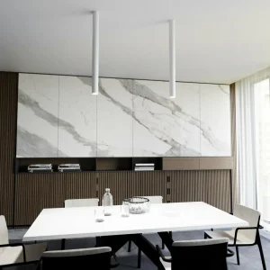 Cheap EMIBIG LIGHTING Spot pour plafond Tecno 1XXL, acier, GU10, hauteur 80 cm, blanc