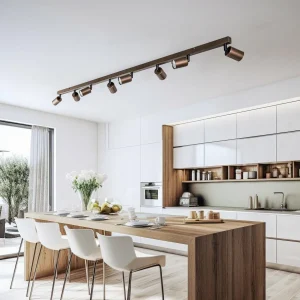 Discount TK Lighting Spot pour plafond Top, ajustable, brun, à 8 lampes linear