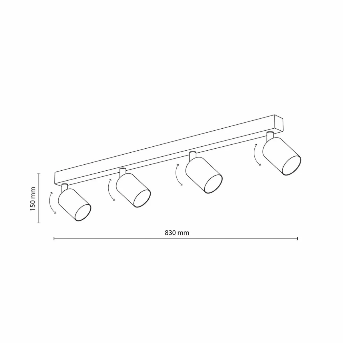 spot_pour_plafond_top_ajustable_brun___lampes_linear_1.webp Sale TK Lighting Spot pour plafond Top, ajustable, brun, à 4 lampes linear