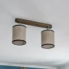 Sale BRITOP Spot pour plafond Tubo, pin, beige, à 2 lampes