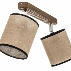 Sale BRITOP Spot pour plafond Tubo, pin, beige, à 2 lampes