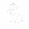 Fashion Argon Spot pour plafond Twist, pivotant, à 1 lampe, noir
