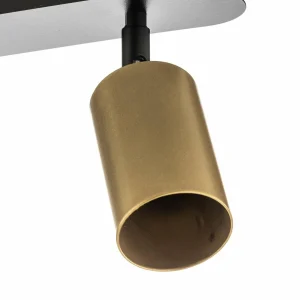 Discount EMIBIG LIGHTING Spot pour plafond Zen 3 avec 3 spots, noir-doré
