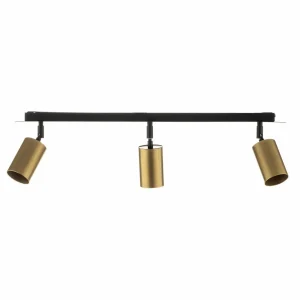Discount EMIBIG LIGHTING Spot pour plafond Zen 3 avec 3 spots, noir-doré