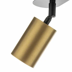 Discount EMIBIG LIGHTING Spot pour plafond Zen 3 avec 3 spots, noir-doré