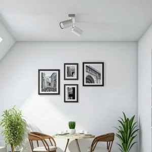 Hot SIGMA Spot pour plafond Zoom, à 2 lampes, blanc