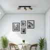 Best Sale SIGMA Spot pour plafond Zoom, à 3 lampes, noir/doré