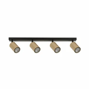 Discount SIGMA Spot pour plafond Zoom, à 4 lampes, noir/doré
