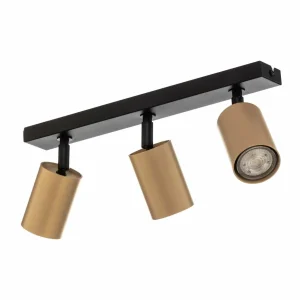 Best Sale SIGMA Spot pour plafond Zoom, à 3 lampes, noir/doré