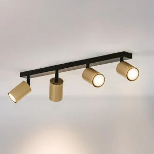 Discount SIGMA Spot pour plafond Zoom, à 4 lampes, noir/doré