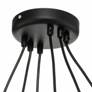 Flash Sale Euluna Suspension 1008, à 6 lampes, noire