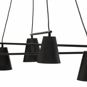 Flash Sale Euluna Suspension 1008, à 6 lampes, noire