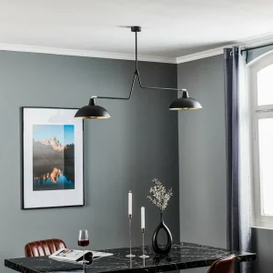 Online ALDEX Suspension 1036, à 2 lampes, noire-dorée
